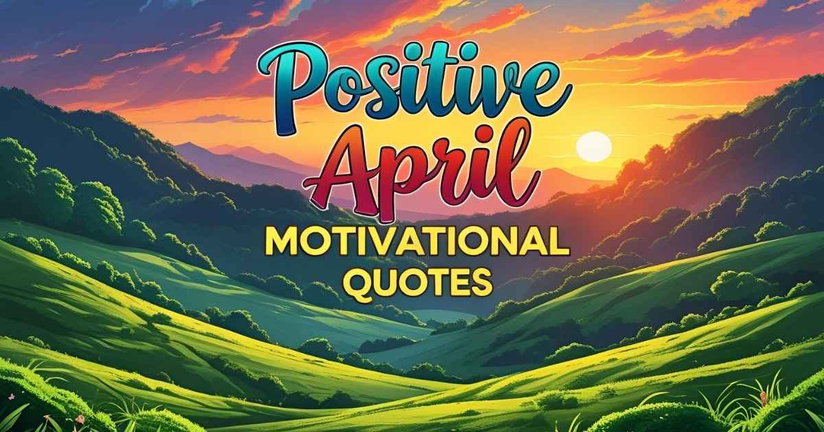Positive April motivational quotes