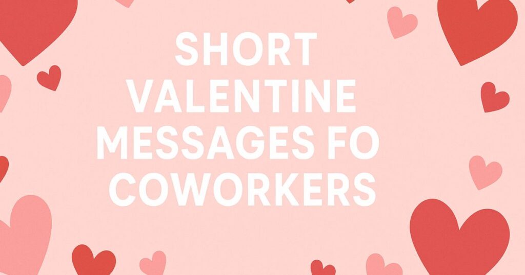 Short Valentine Messages for Coworkers