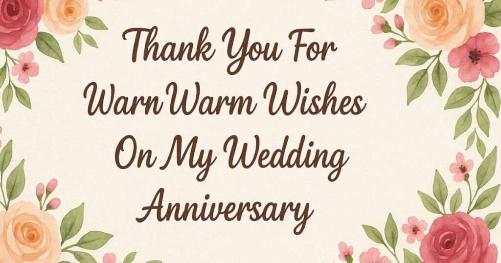 Thank You For Your Warm Wishes On My Wedding Anniversary